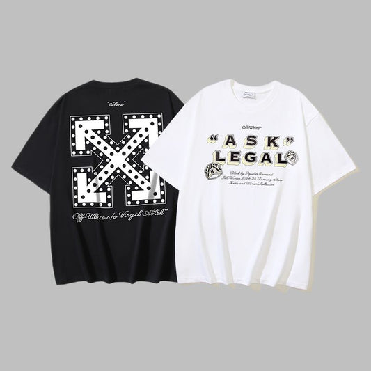 Off-white Men's and Women's Short-sleeved T-shirts
