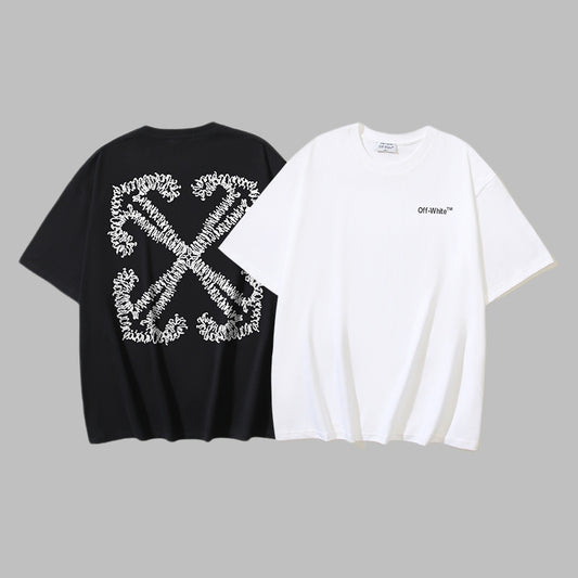 Off-white Men's and Women's Short-sleeved T-shirts
