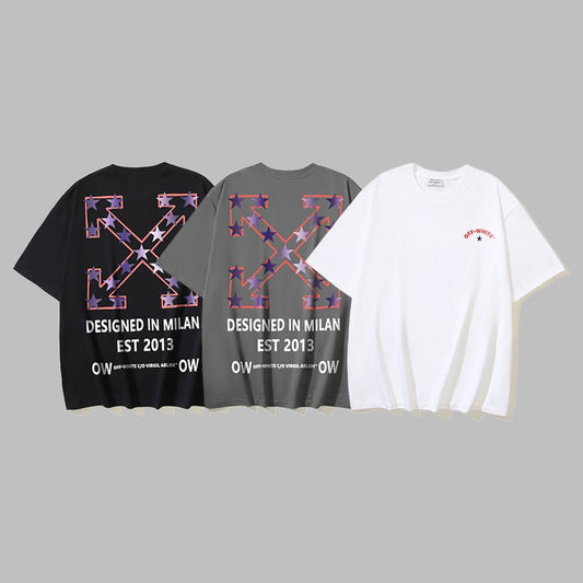 Off-white Men's and Women's Short-sleeved T-shirts